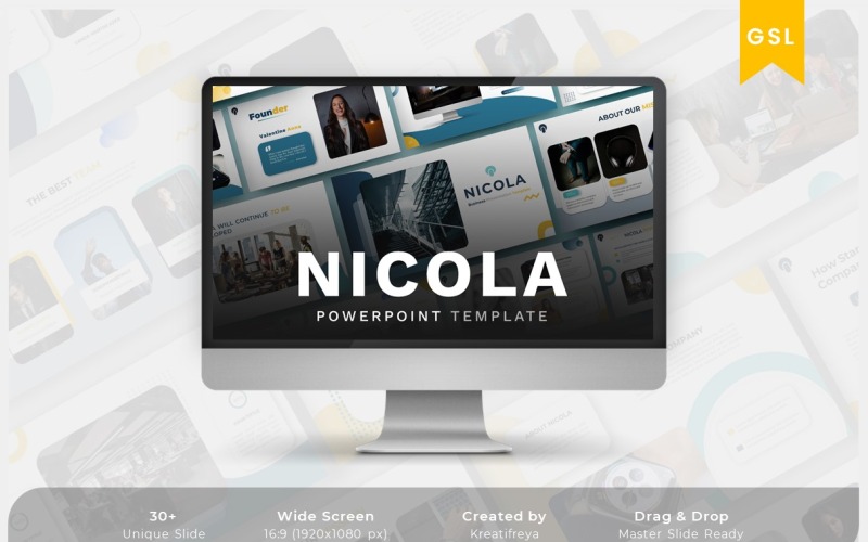 Nicola - Modèle de diapositives Google pour les entreprises
