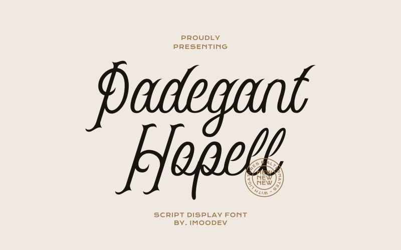 Padegant Hopell cursief lettertype