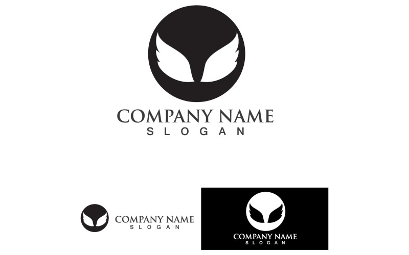 Aile Pigeon Oiseau Logo Vector Icon V31