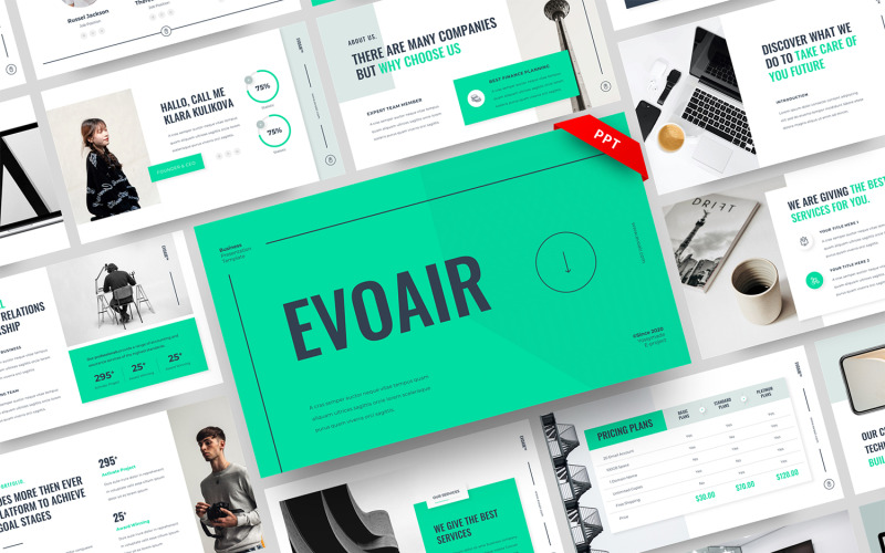 EVOAIR - Бизнес Шаблоны презентаций PowerPoint