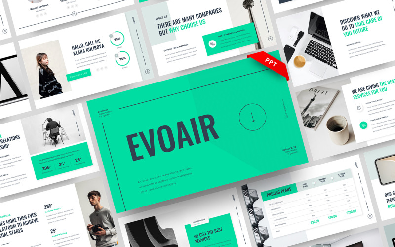 EVOAIR - Modèle PowerPoint d'entreprise