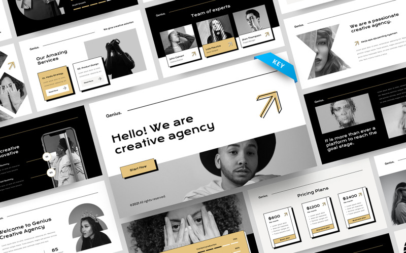 Genius - Modello di keynote per agenzia creativa