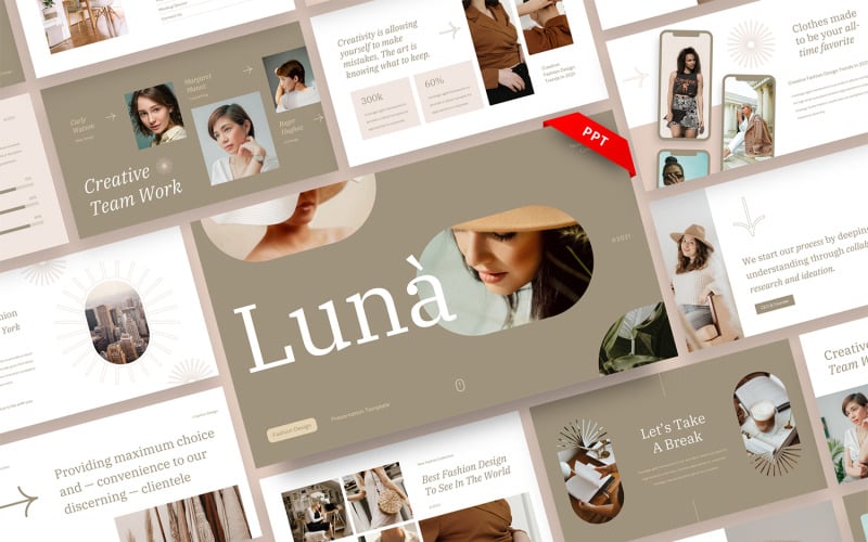Luna - Creative Fashion PowerPoint Template
