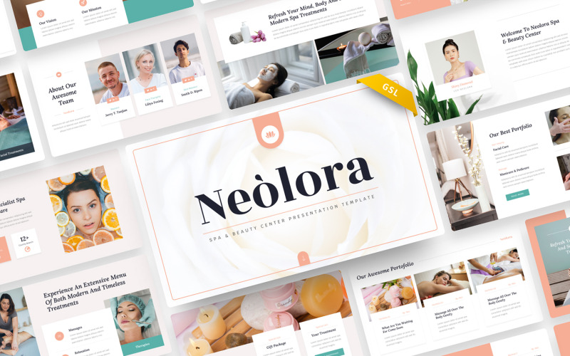 Neolora - Modèle de diapositive Google pour spa et centre de beauté