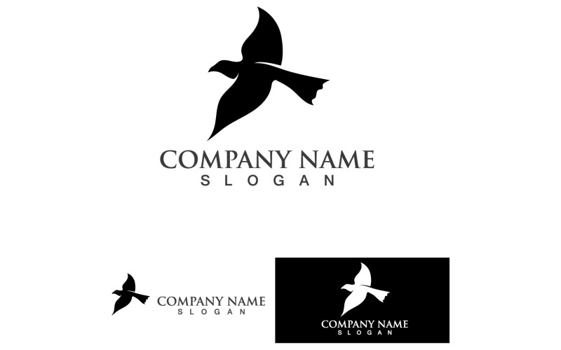 Pigeon Oiseau Logo Vector Icon V5