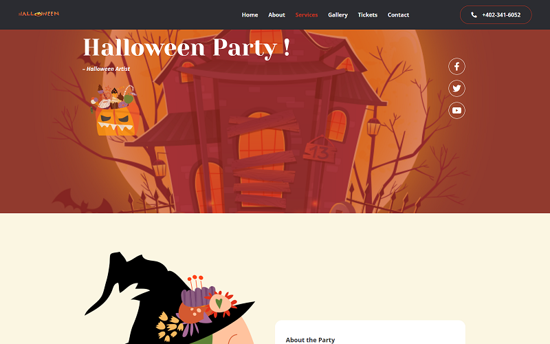 Halloween Party Elementor-sjabloonkit