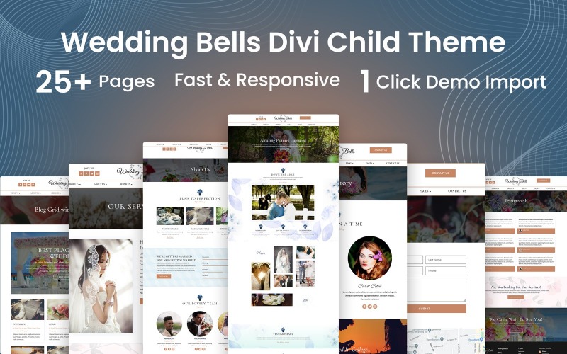 Svatební fotografie WordPress Divi Child Theme