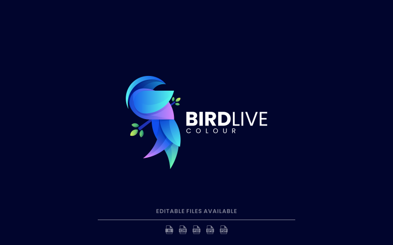 Abstract Bird Gradient Logo Design #278824 - TemplateMonster