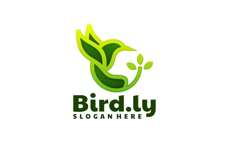 Bird Line Art Gradiente Logo Vol.3