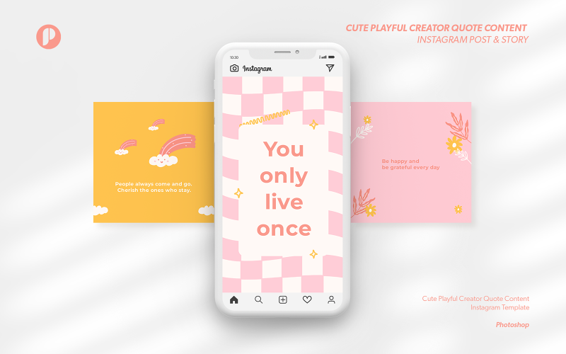 Bright Cute Playful Creator Quote Content Instagram