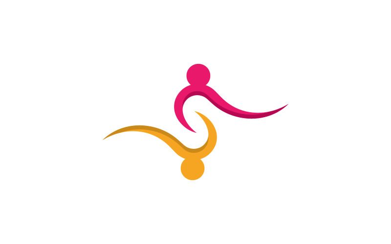 Community people logo template. Vector illustration. V6