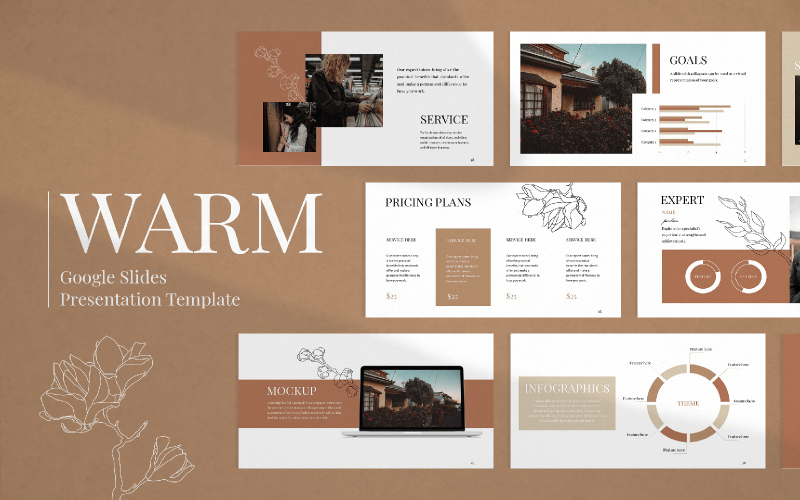 Google Slides Presentatiesjabloon Warm Thema