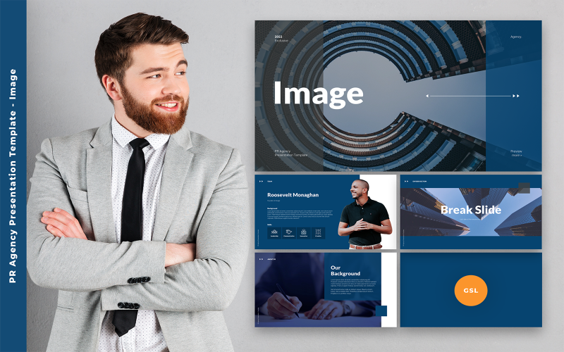 Presentatie PR-bureau Google Slides-sjabloon