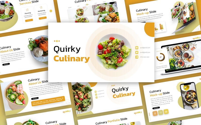 Quirky Modèle Powerpoint Polyvalent Culinaire