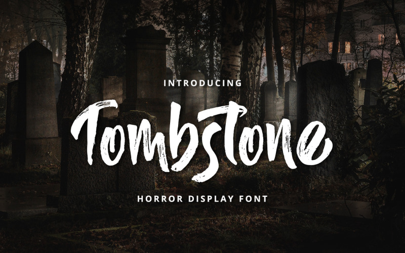 Tombstone - lettertype voor horrorweergave