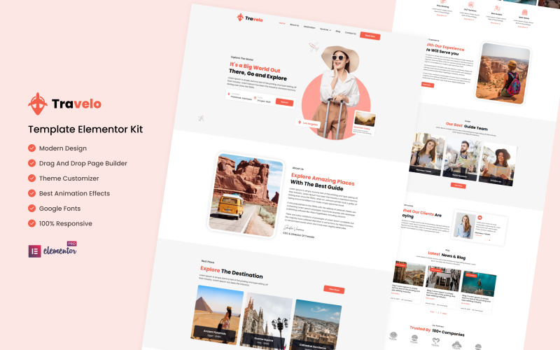 Travelo - Tour and Travels Elementor Kit Mall