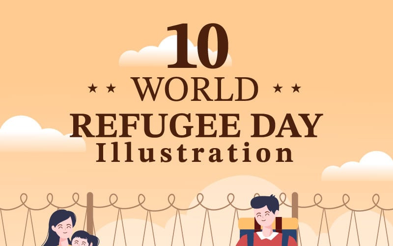 10 Wereldvluchtelingendag illustratie