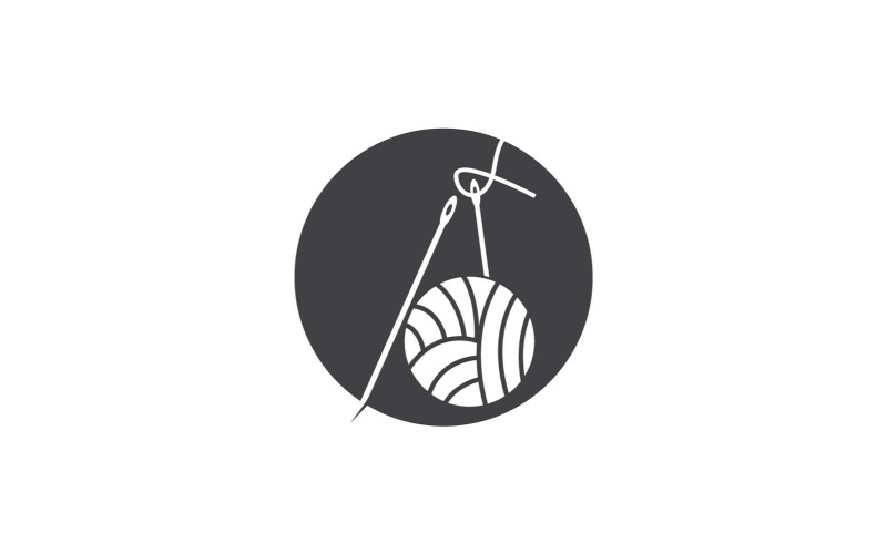 Vector Logo Criativo de Silhueta de Agulha Preta 13