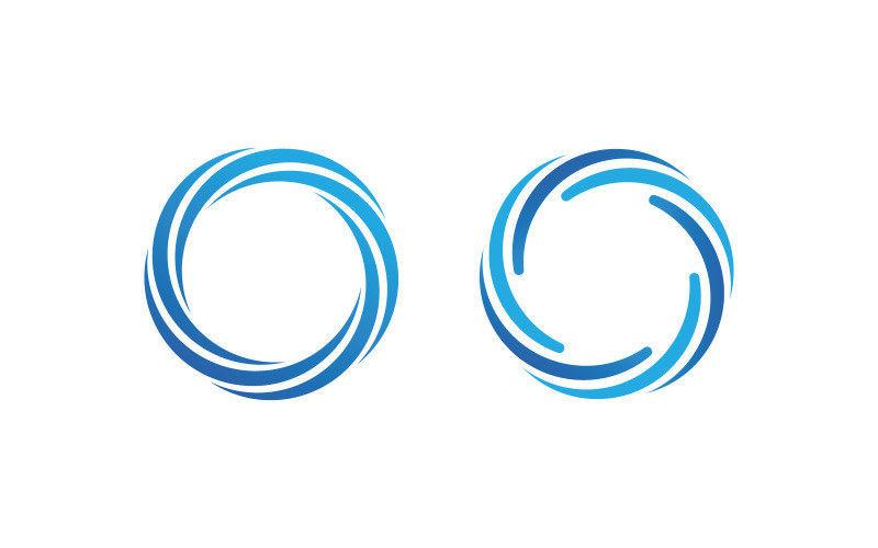 Water Wave logo sjabloon. Vector illustratie. V6