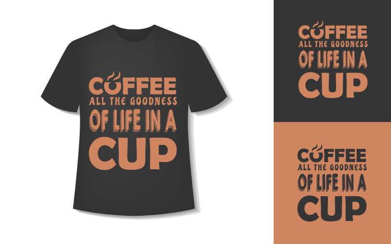 Das ist Kaffee-T-Shirt-Design. Druckbares Vektordesign
