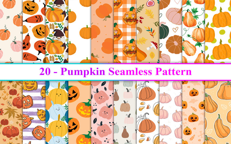 Pumpkin Seamless Pattern, Pumpkin Pattern, Pumpkin Digital Paper, Pumpkin Background
