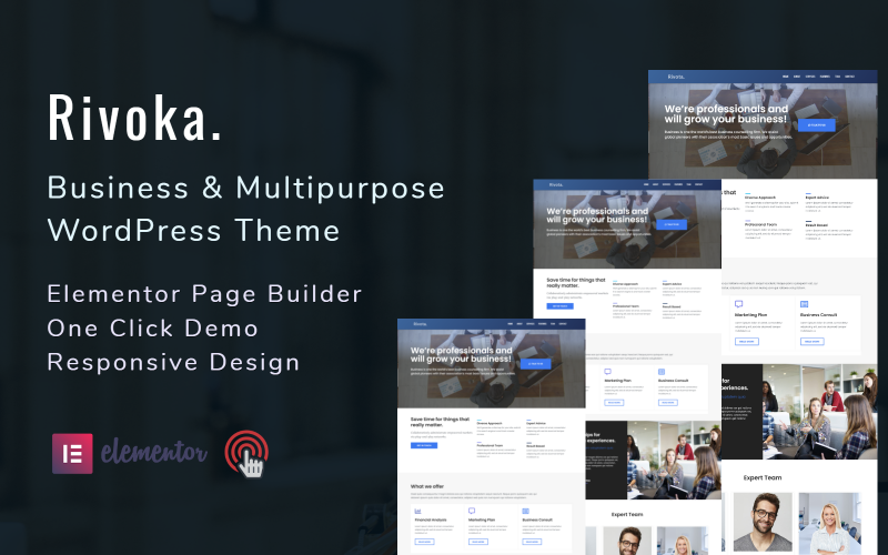Rivoka - Tema de WordPress empresarial y multipropósito
