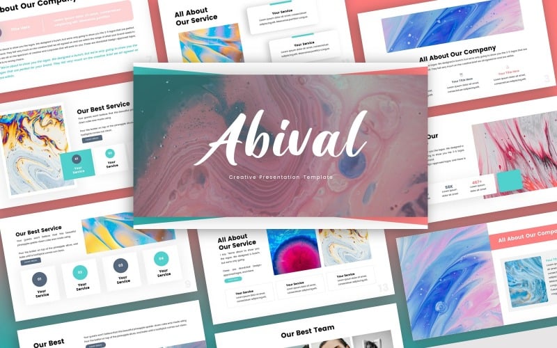 Abival – Kreatív többcélú PowerPoint sablon