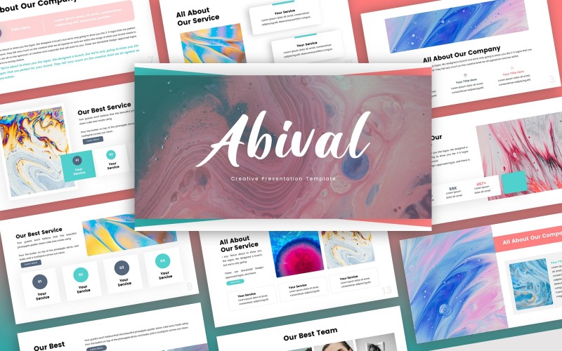 Abival - Креативный многоцелевой шаблон PowerPoint