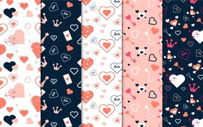 Amour vecteur de décoration de motif minimal