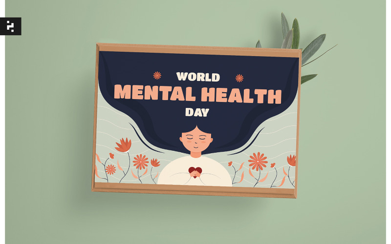 Cartão comemorativo do Dia Mundial da Saúde Mental