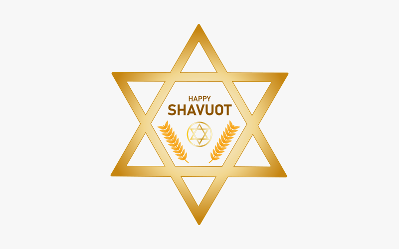 Feliz Shavuot Design Vetorial