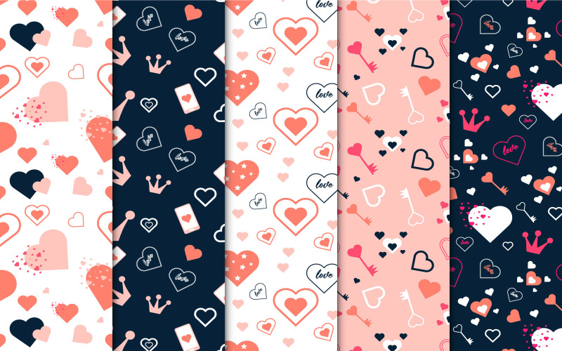 Liefde minimale patroon decoratie vector