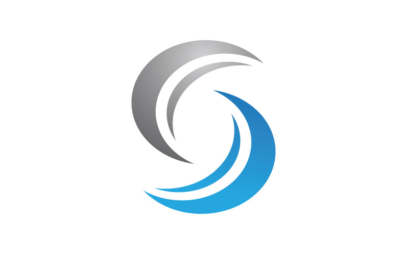 Шаблон логотипа буквы S. Векторная иллюстрация. V8