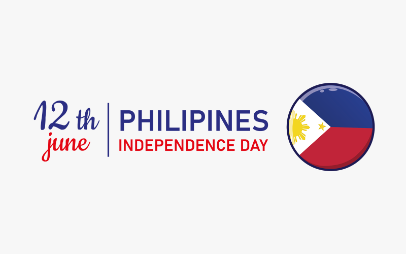 Vector de diseño de la independencia del día de Filipinas