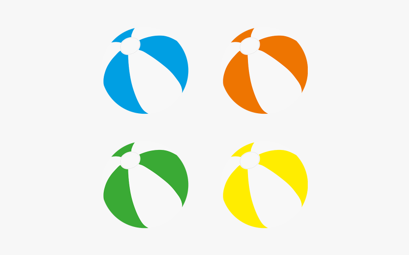 Vector de diseño de pelotas de playa