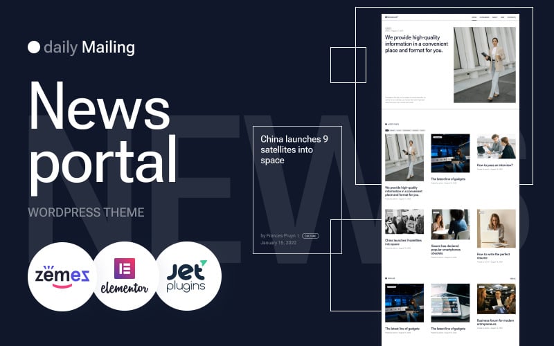 Daily Mailing – motyw WordPress dla kanałów telewizyjnych i portalu informacyjnego