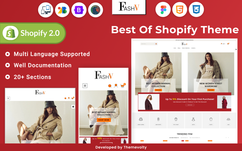 Fashv Mega Fashion, Clothes Shoes, Footwear Адаптивна тема Shopify 2.0