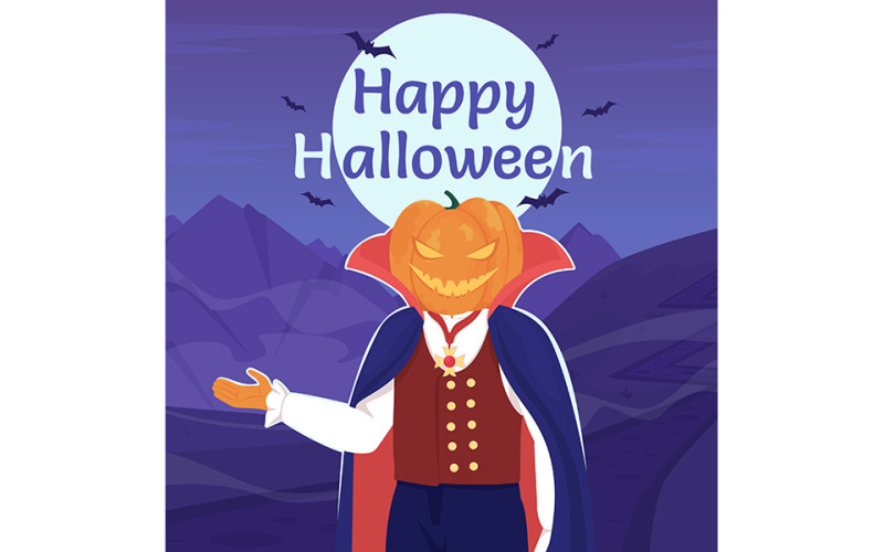 Jack o lantern powitanie szablonu karty z pozdrowieniami z okazji Halloween