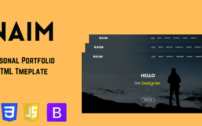 Naim - 个人投资组合 HTML 网站