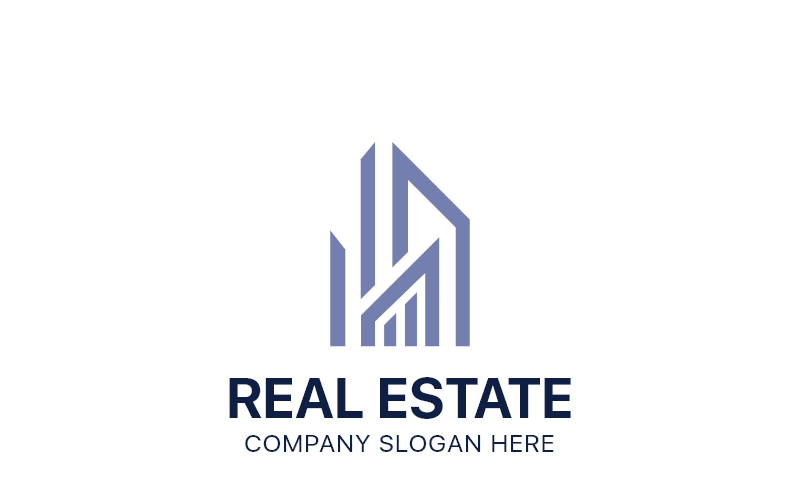 Современный уникальный шаблон логотипа недвижимости