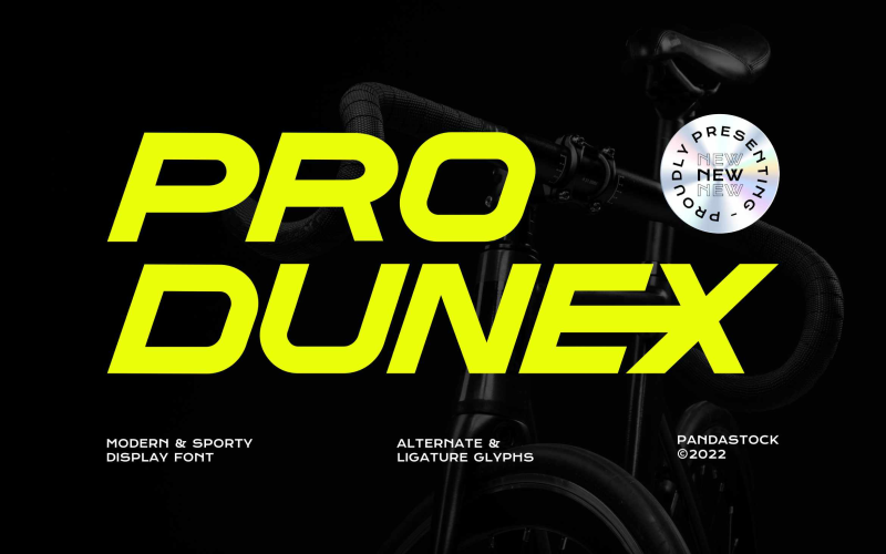 Carattere tipografico moderno Pro Dunex