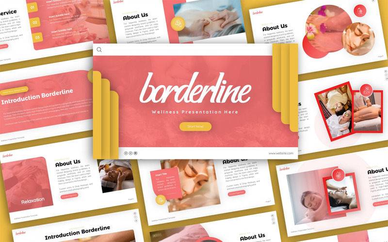 Modello di presentazione PowerPoint multiuso Borderline Wellness