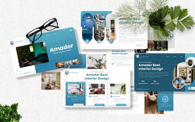Amador - Plantilla de PowerPoint para interiores