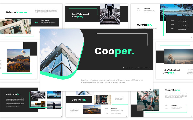 Cooper - Creative Google Slides-sjabloon