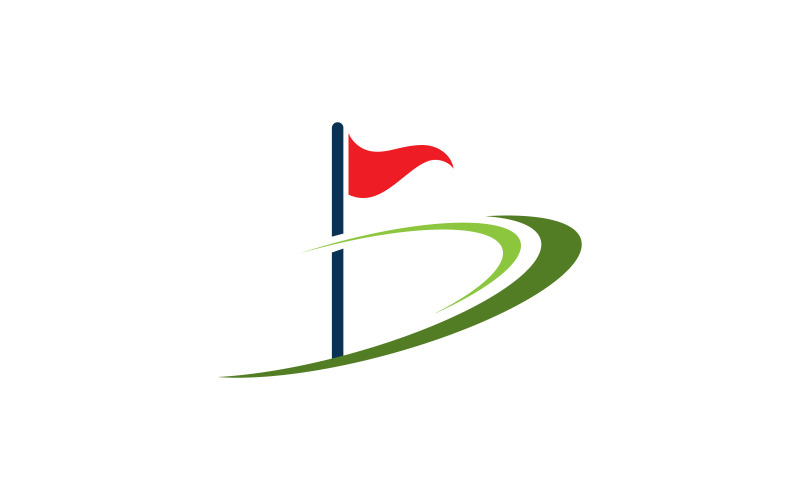 Golf-Logo mit Ball-Design-Elementen.V3