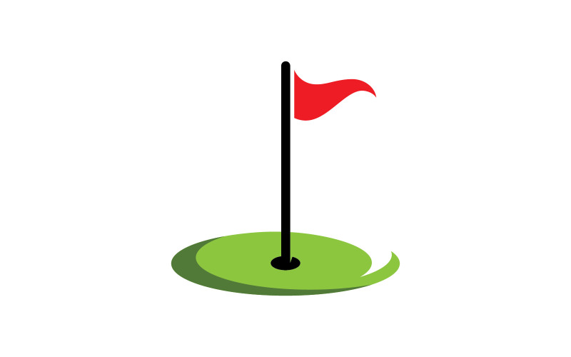 Golf-Logo mit Ball-Design-Elementen.V7