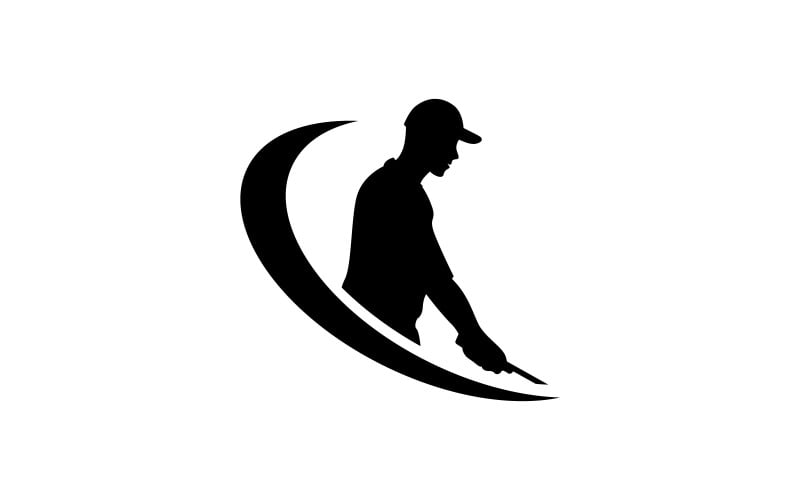 Golf logotyp med boll designelement.V14