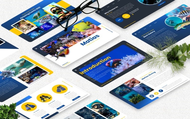 Matias - Powerpointmall för dykningsport