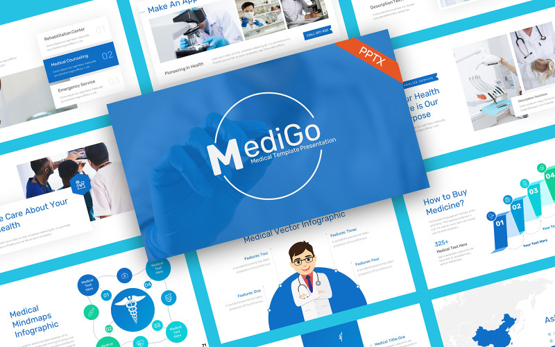 MediGo Медицинский Шаблоны презентаций PowerPoint