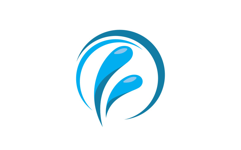 Water Splash logo template. Vector illustration. V2